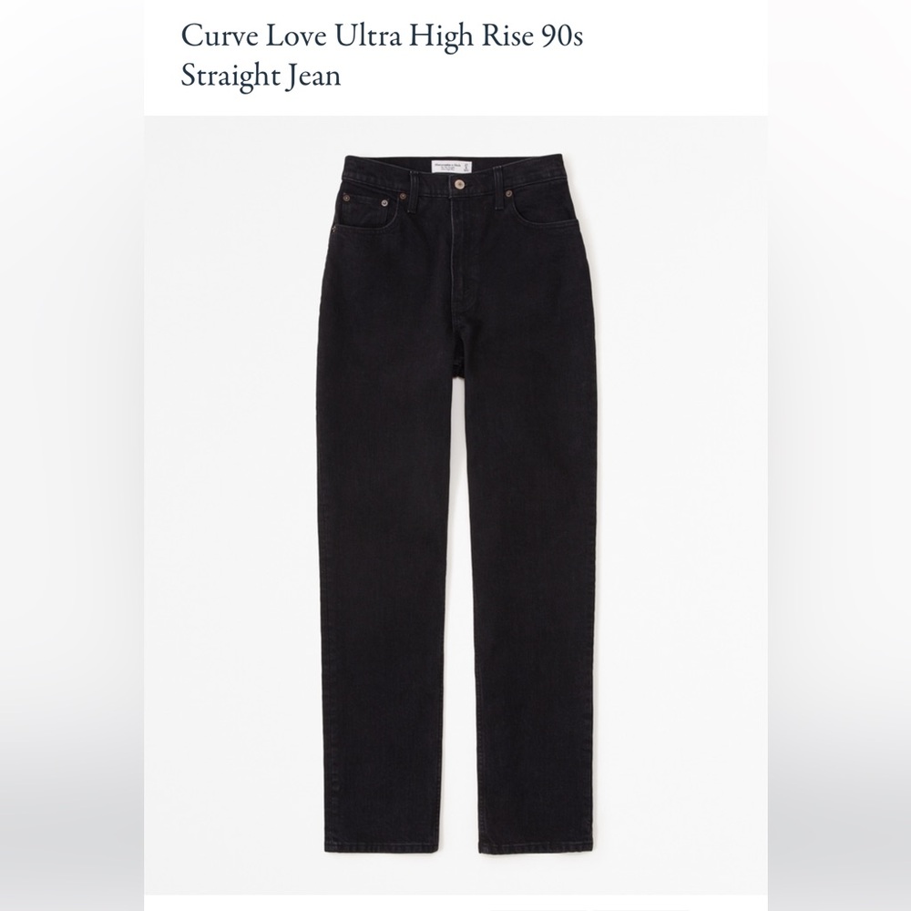 Abercrombie & Fitch Black Straight Leg Jeans